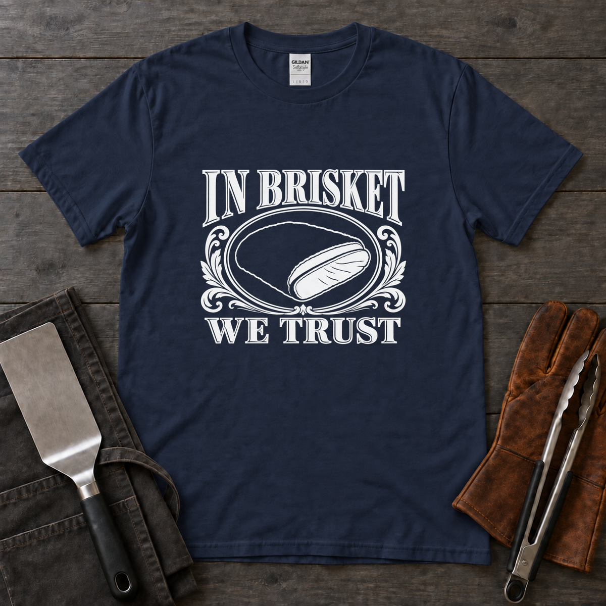 In Brisket We Trust BBQ Tee