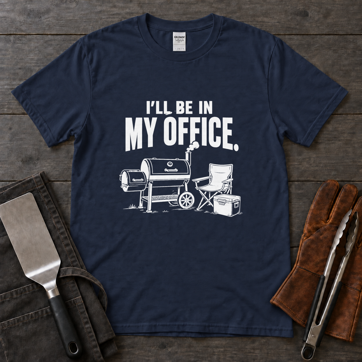I'll Be in My Office Offset Smoker BBQ Tee