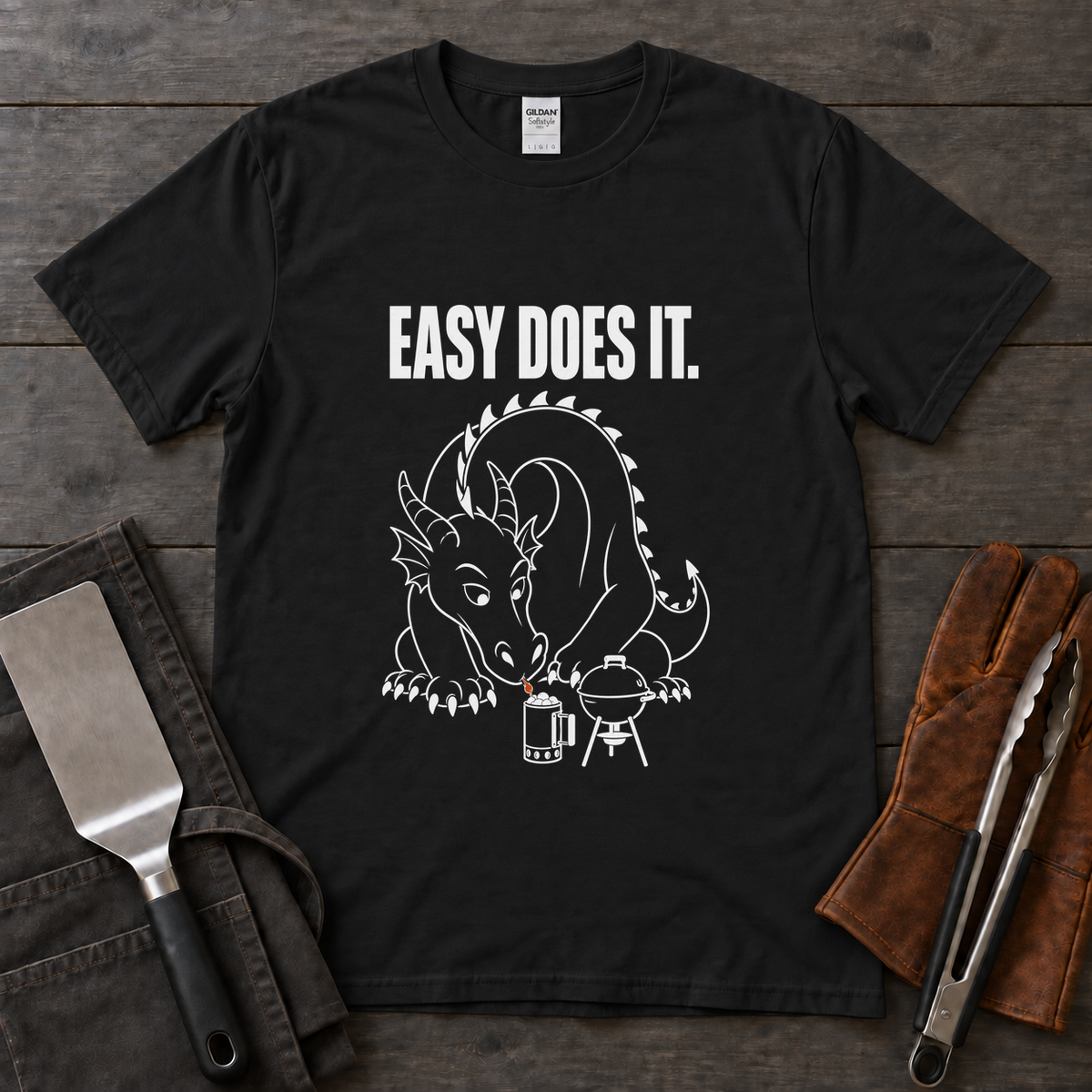 Easy Does It Dragon BBQ Tee