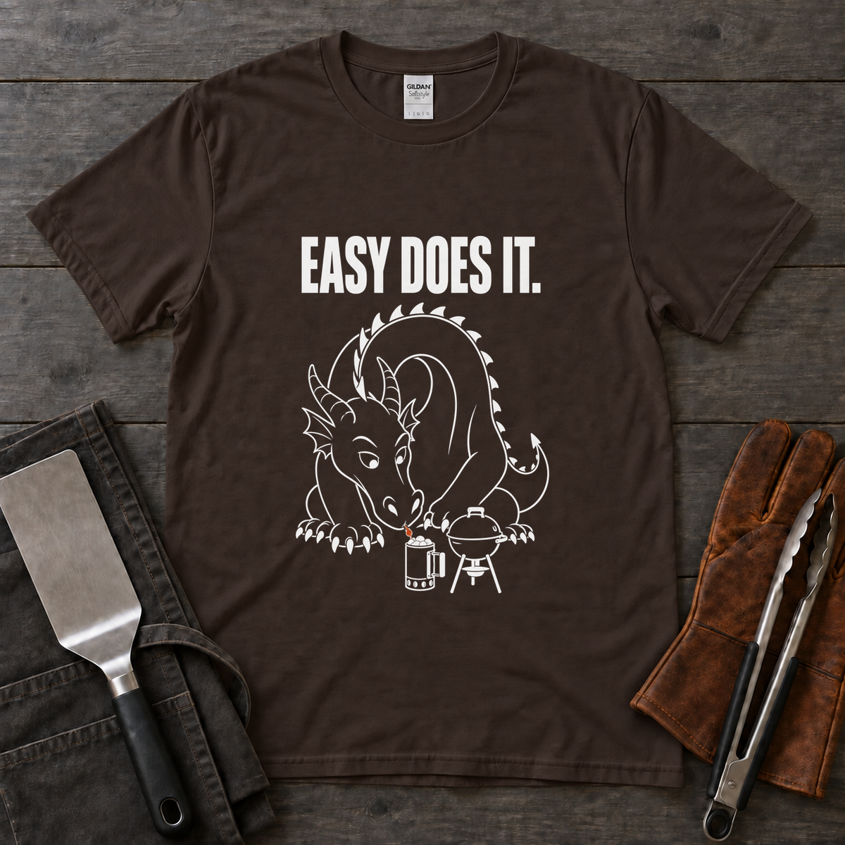 Easy Does It Dragon BBQ Tee