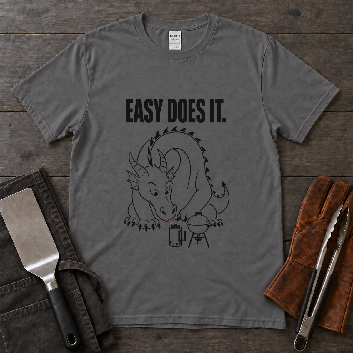Easy Does It Dragon BBQ Tee