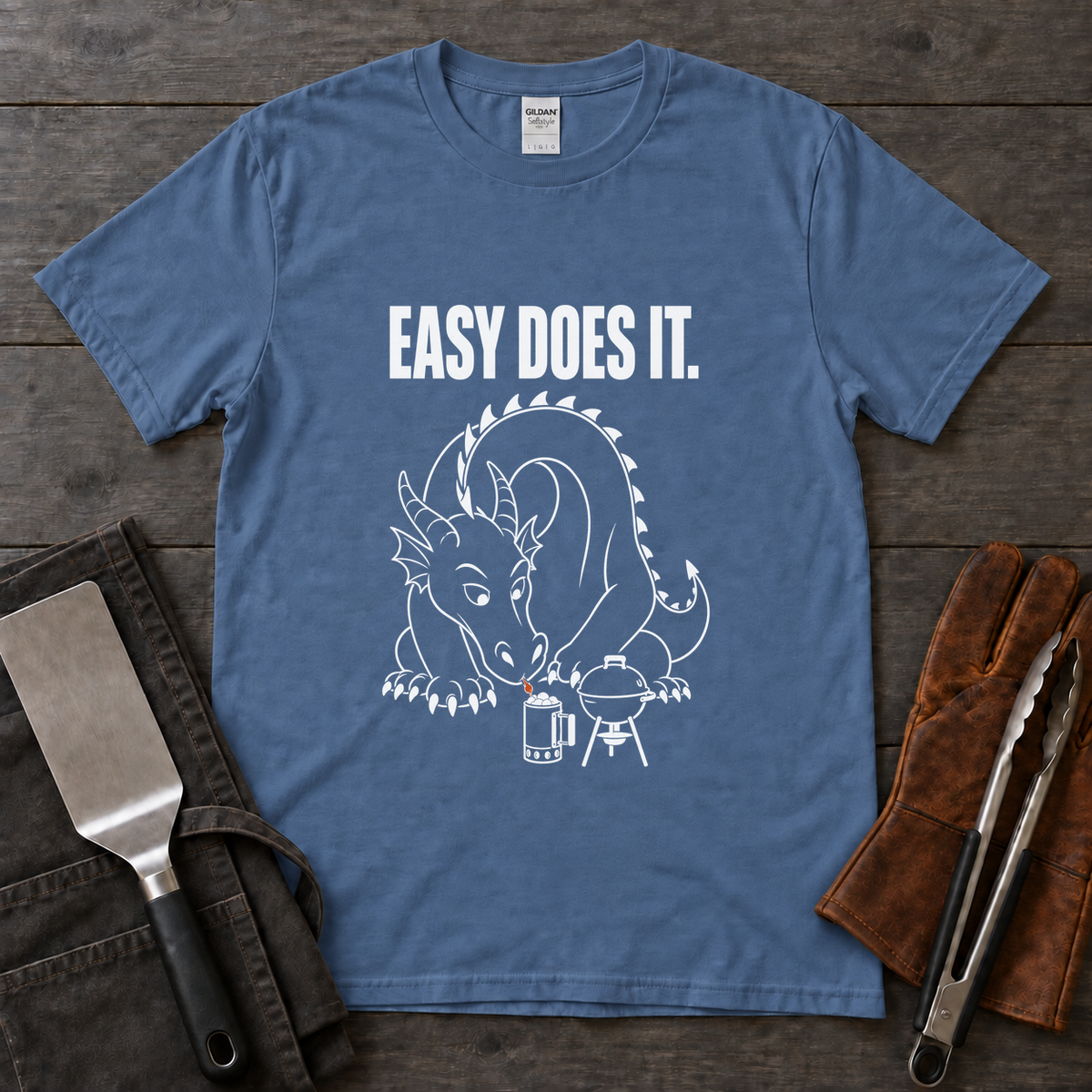 Easy Does It Dragon BBQ Tee