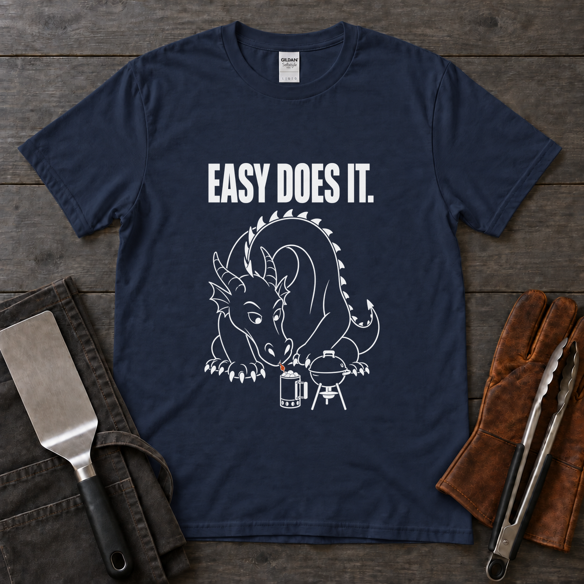 Easy Does It Dragon BBQ Tee