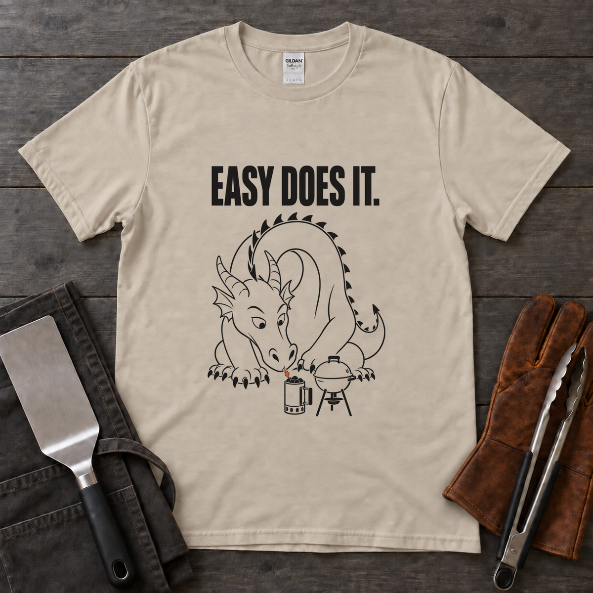 Easy Does It Dragon BBQ Tee