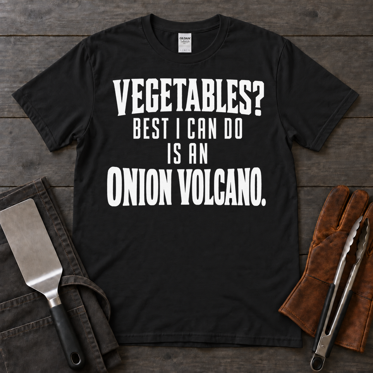 Vegetables? Best I Can Do Is an Onion Volcano Griddle Tee