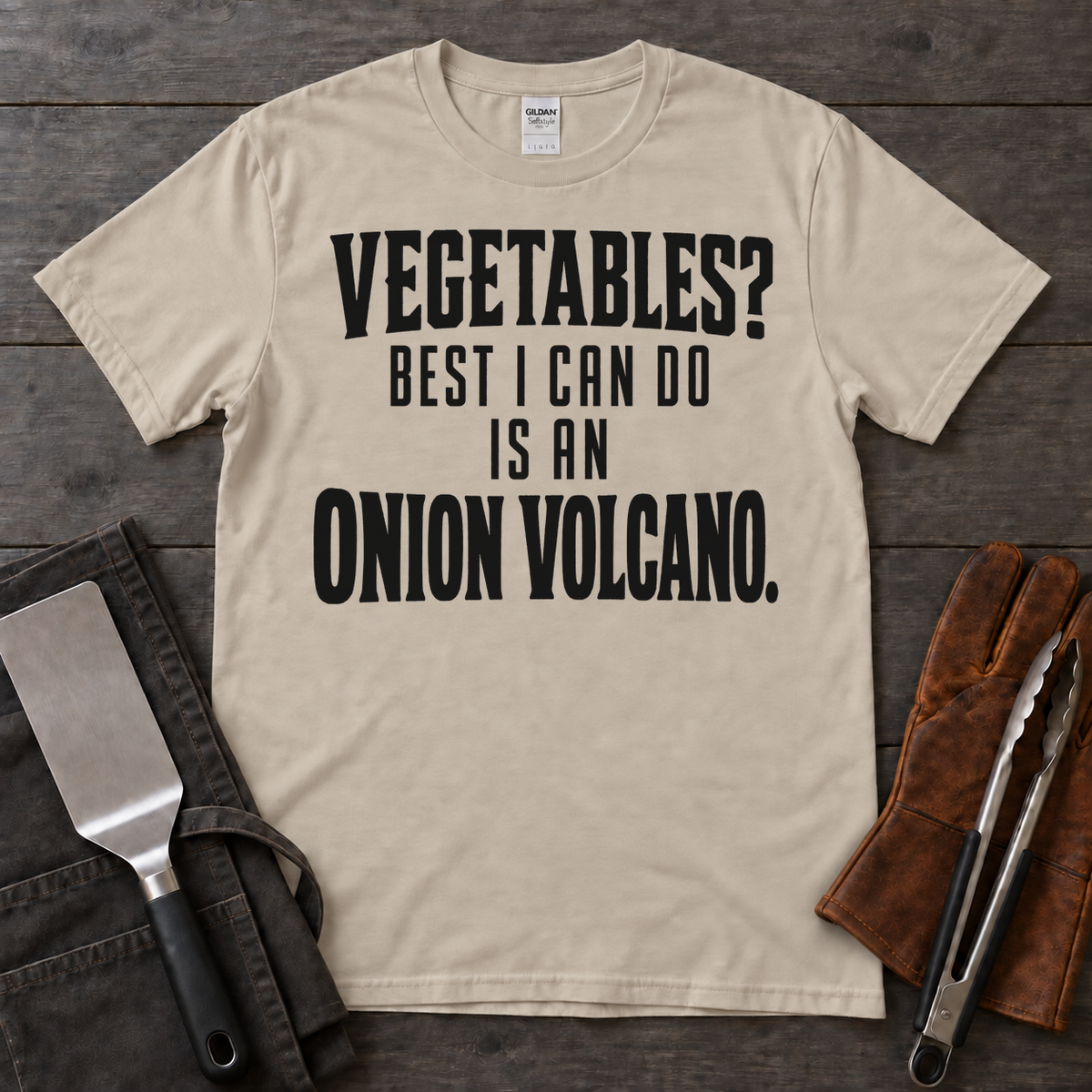 Vegetables? Best I Can Do Is an Onion Volcano Griddle Tee