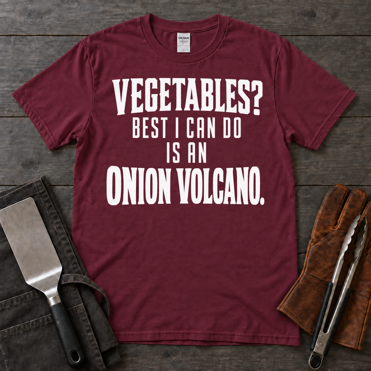 Vegetables? Best I Can Do Is an Onion Volcano Griddle Tee