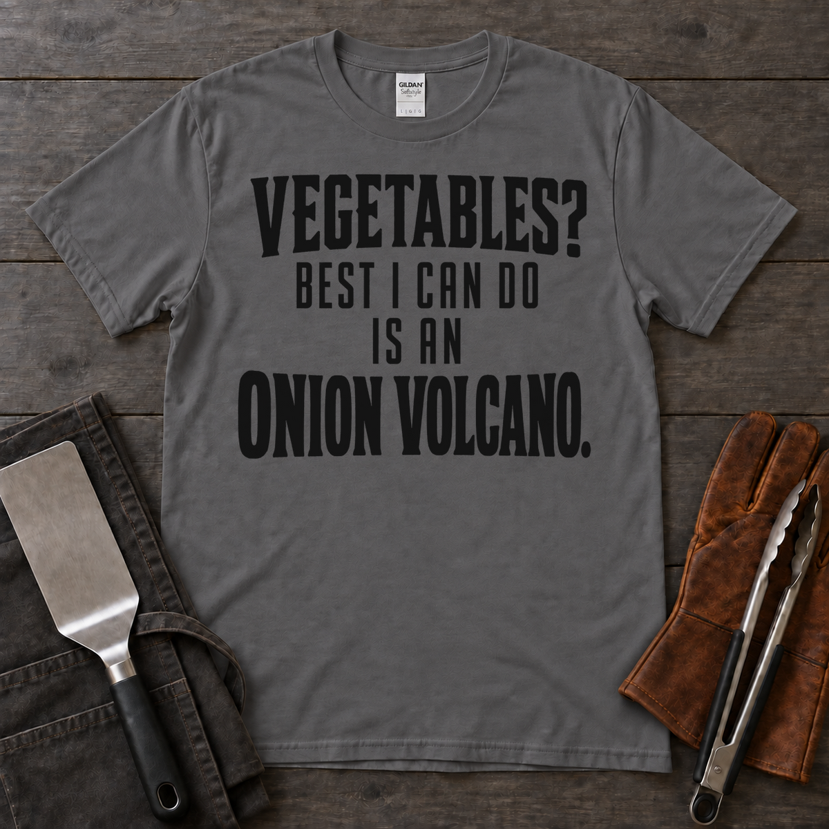 Vegetables? Best I Can Do Is an Onion Volcano Griddle Tee