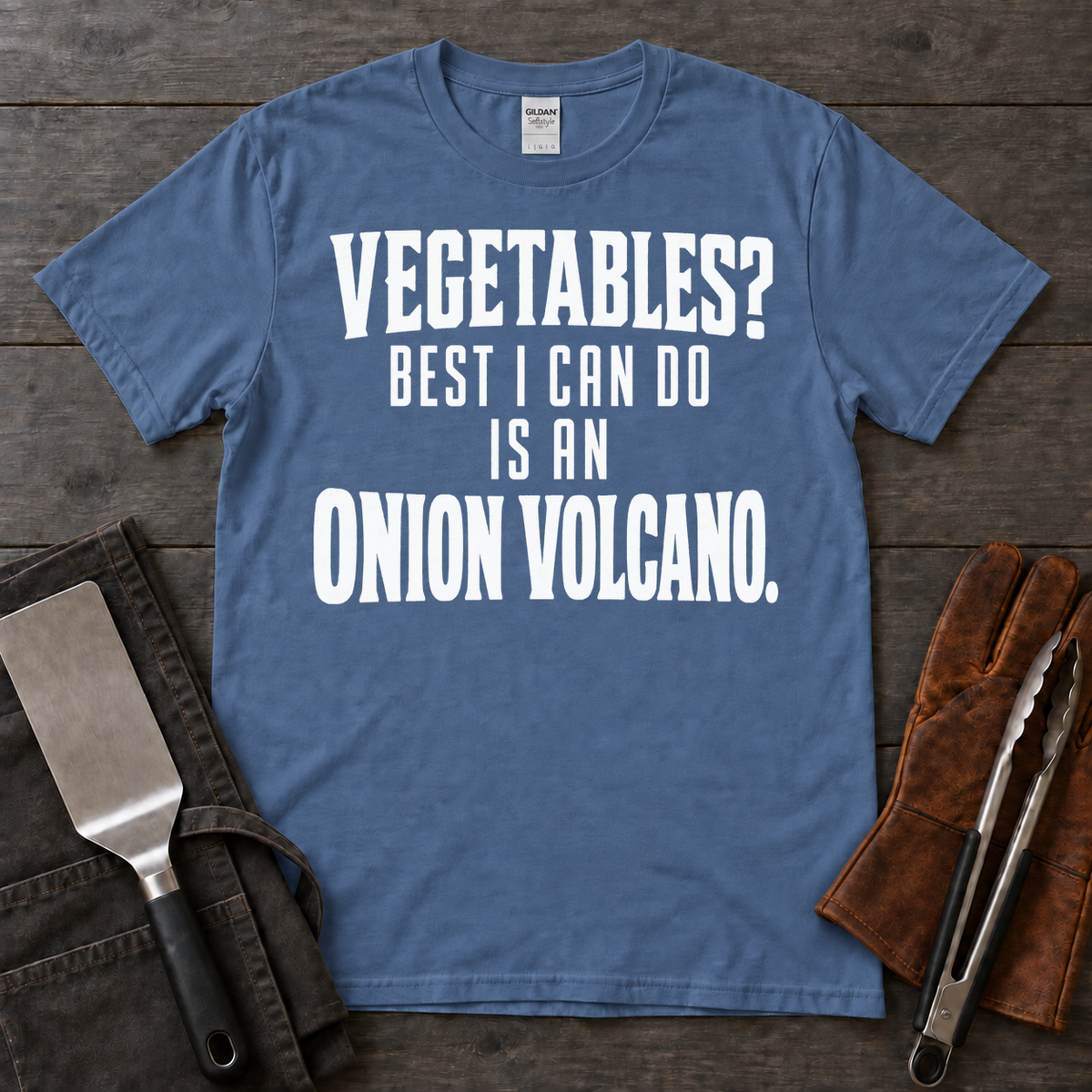 Vegetables? Best I Can Do Is an Onion Volcano Griddle Tee