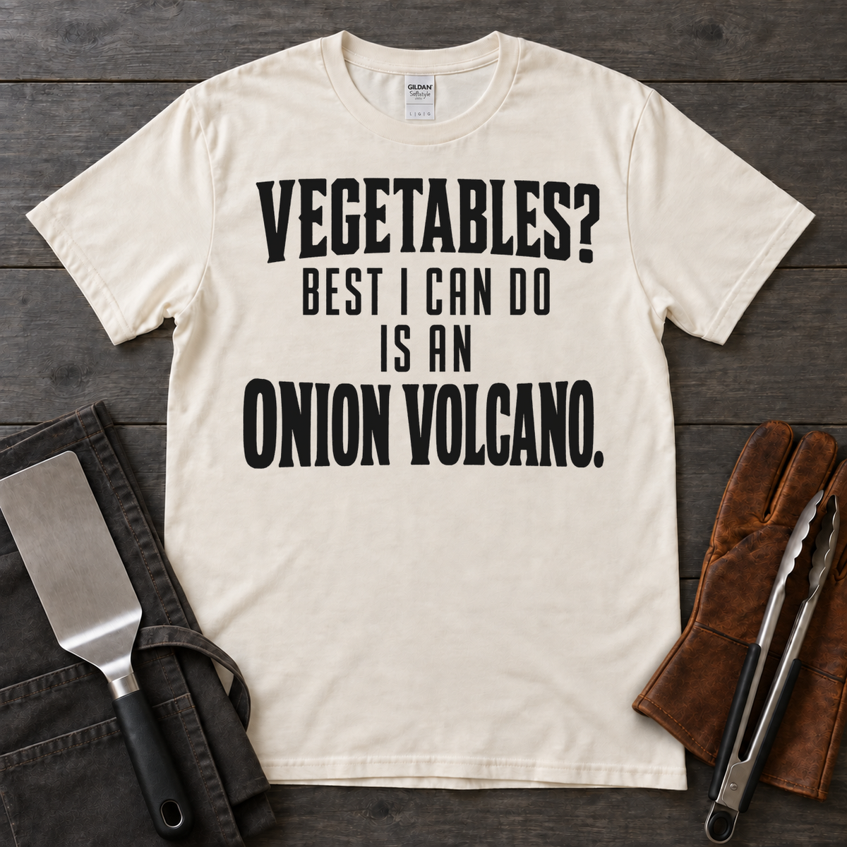 Vegetables? Best I Can Do Is an Onion Volcano Griddle Tee