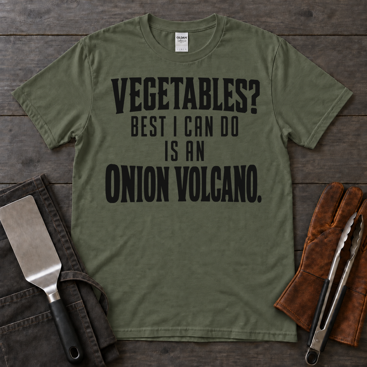 Vegetables? Best I Can Do Is an Onion Volcano Griddle Tee