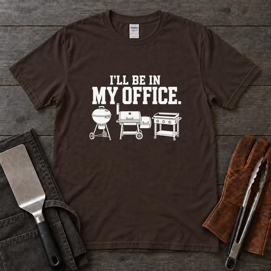 I'll Be in My Office Grill Trio BBQ Tee