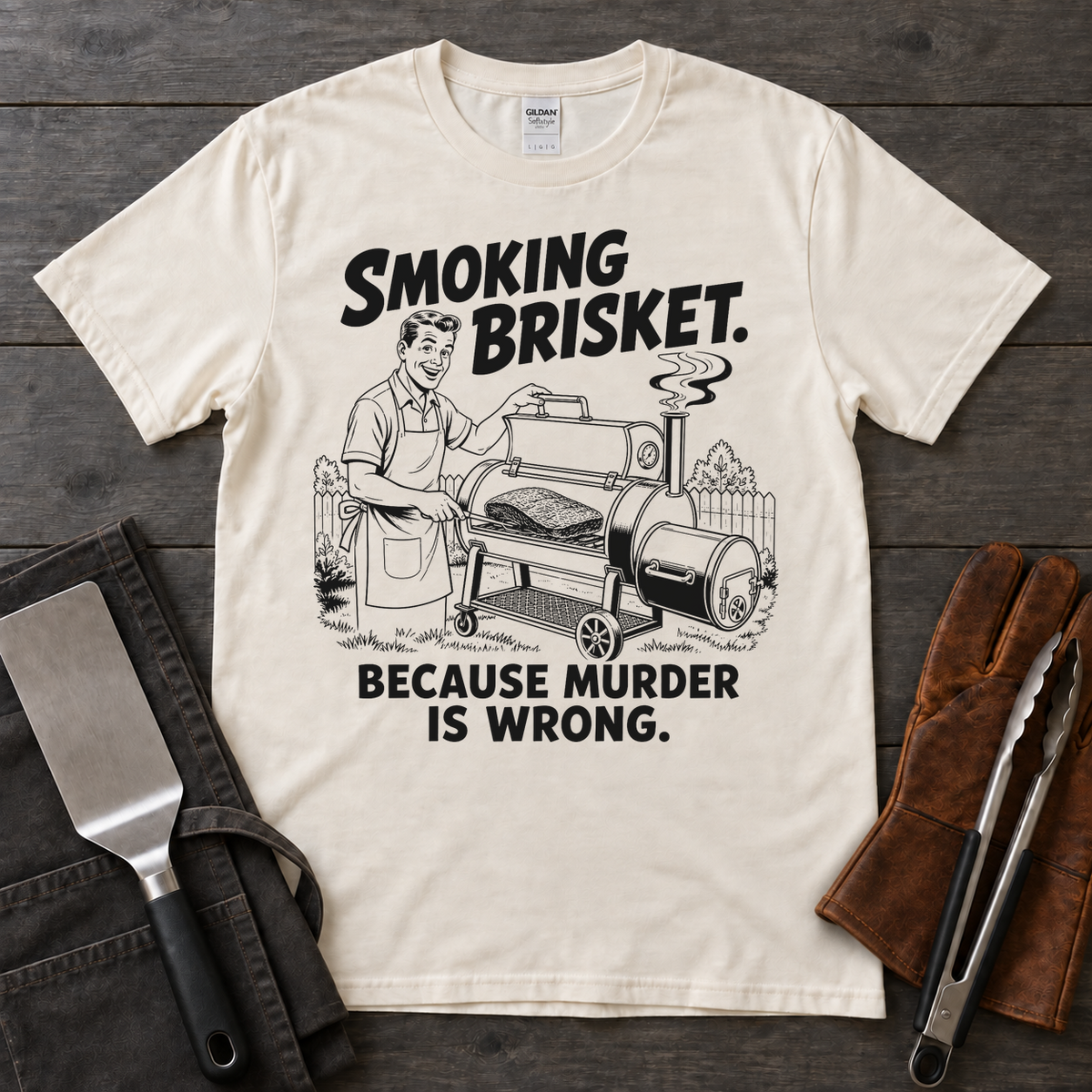 Smoking Brisket Because Murder Is Wrong Tee