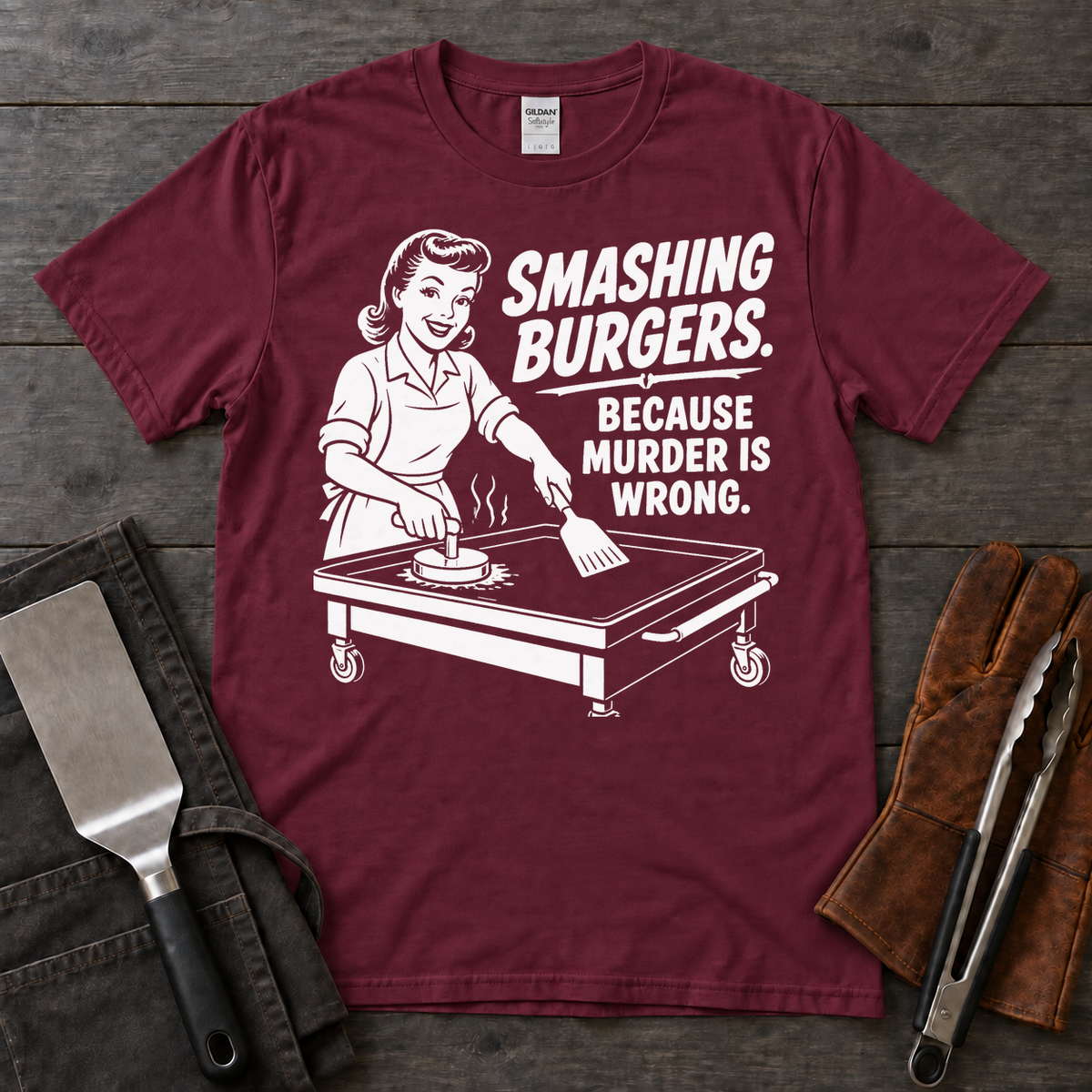 Smashing Burgers Because Murder Is Wrong Tee