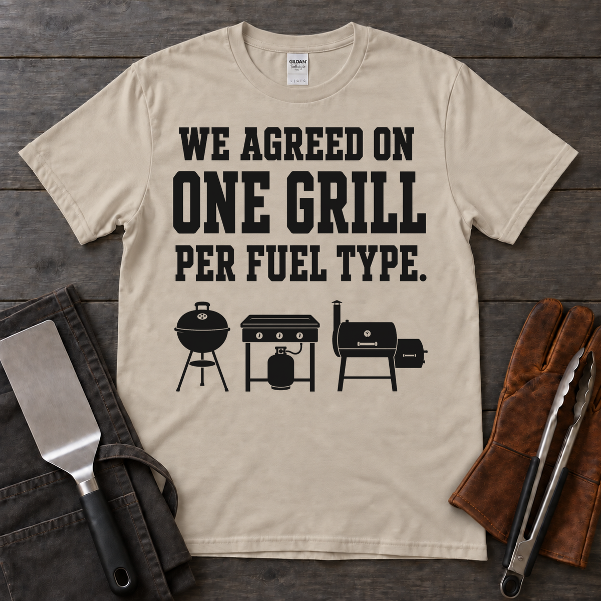 One Grill Per Fuel Type BBQ Tee