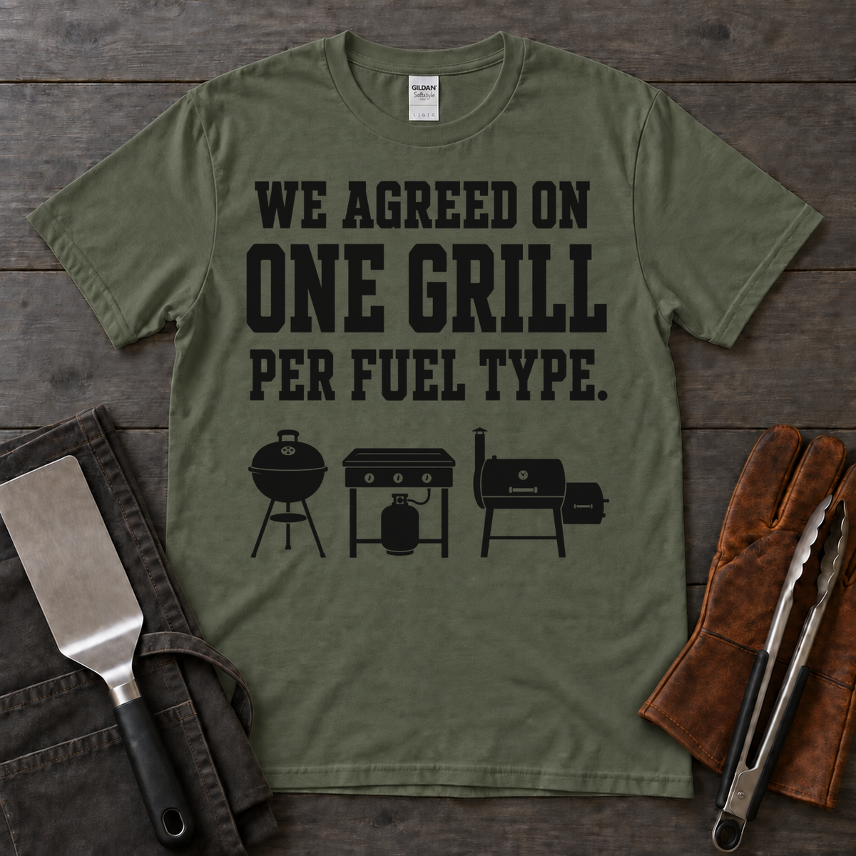 One Grill Per Fuel Type BBQ Tee