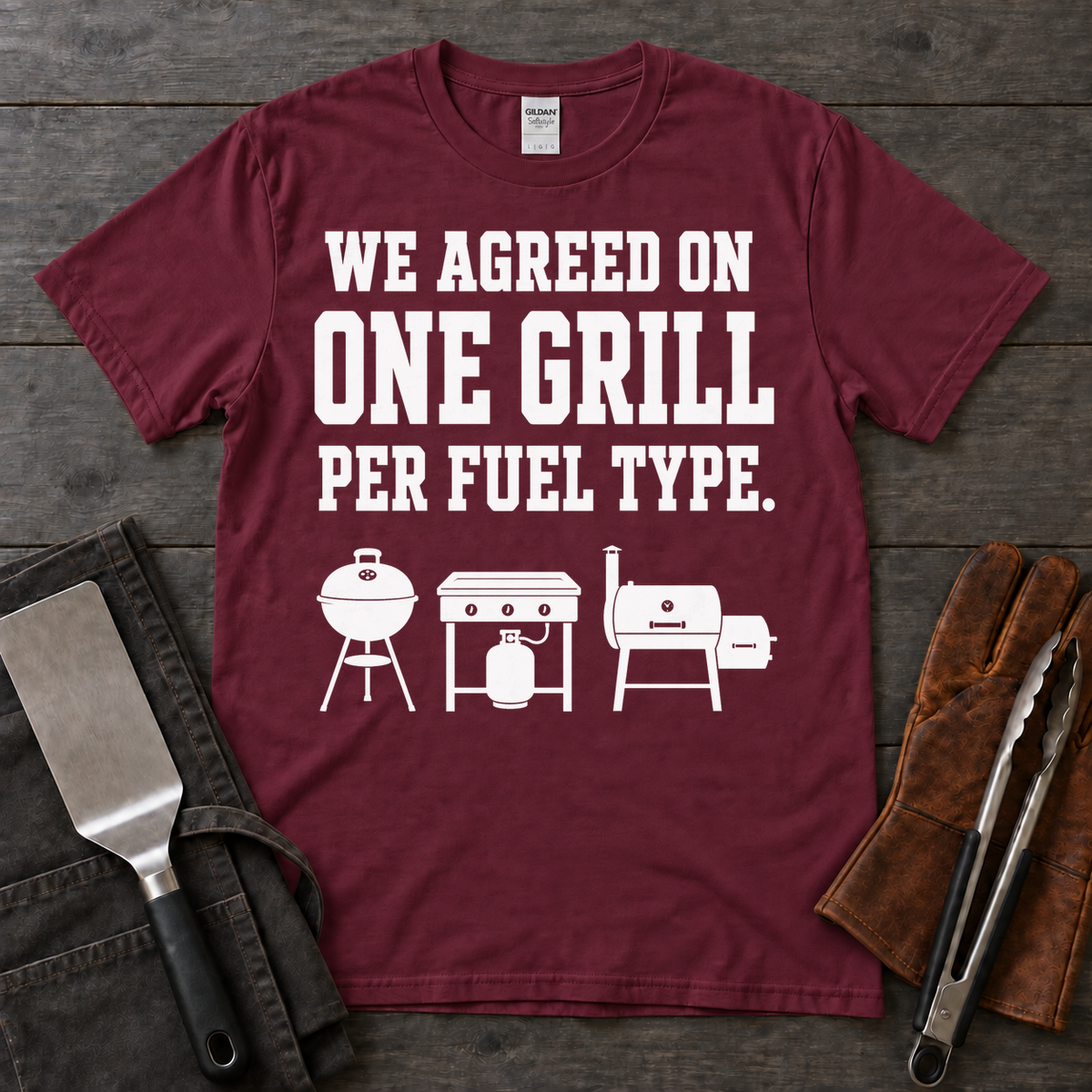 One Grill Per Fuel Type BBQ Tee