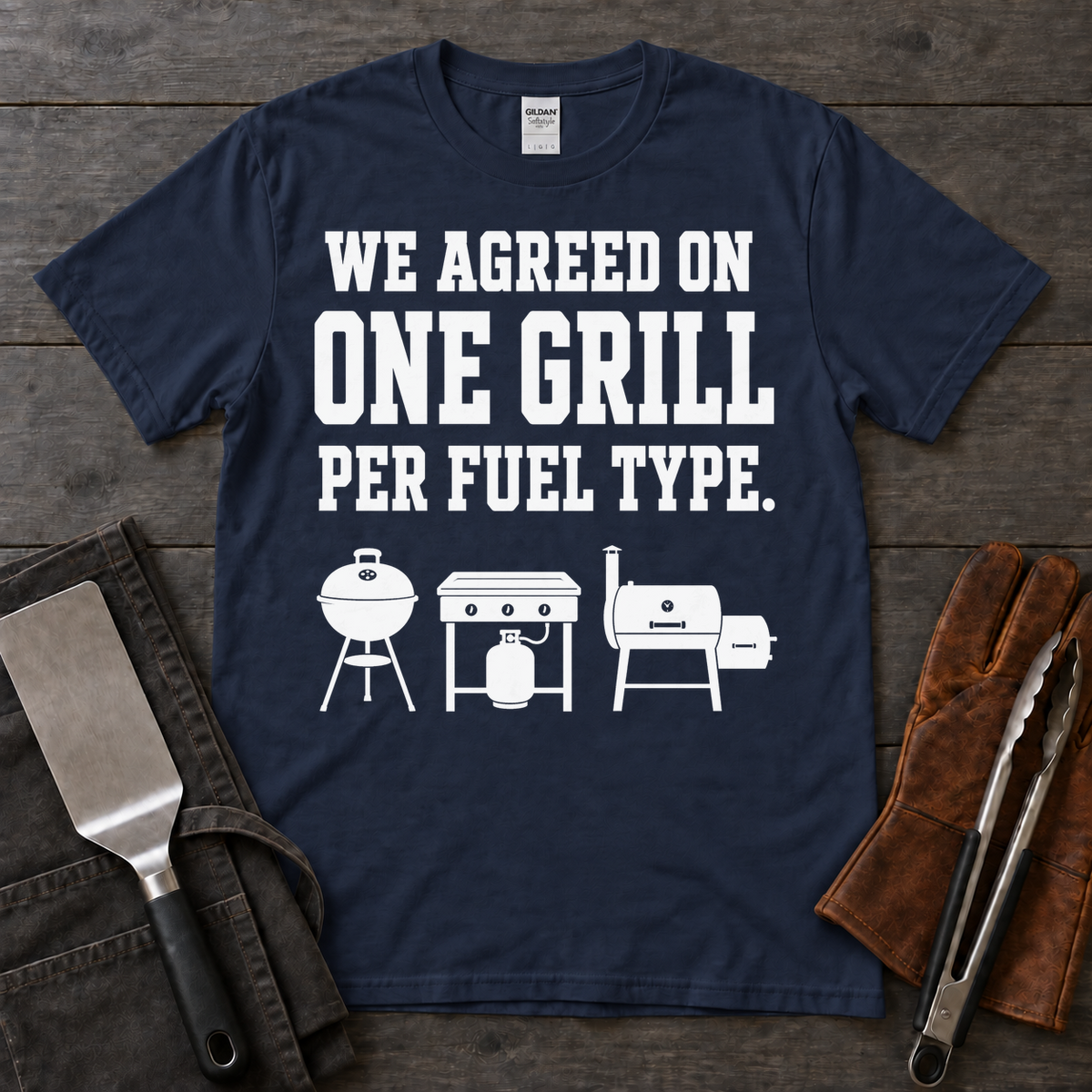 One Grill Per Fuel Type BBQ Tee