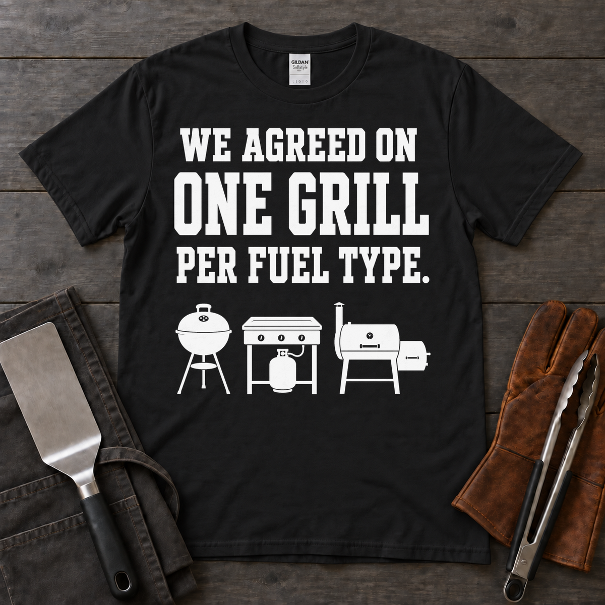 One Grill Per Fuel Type BBQ Tee