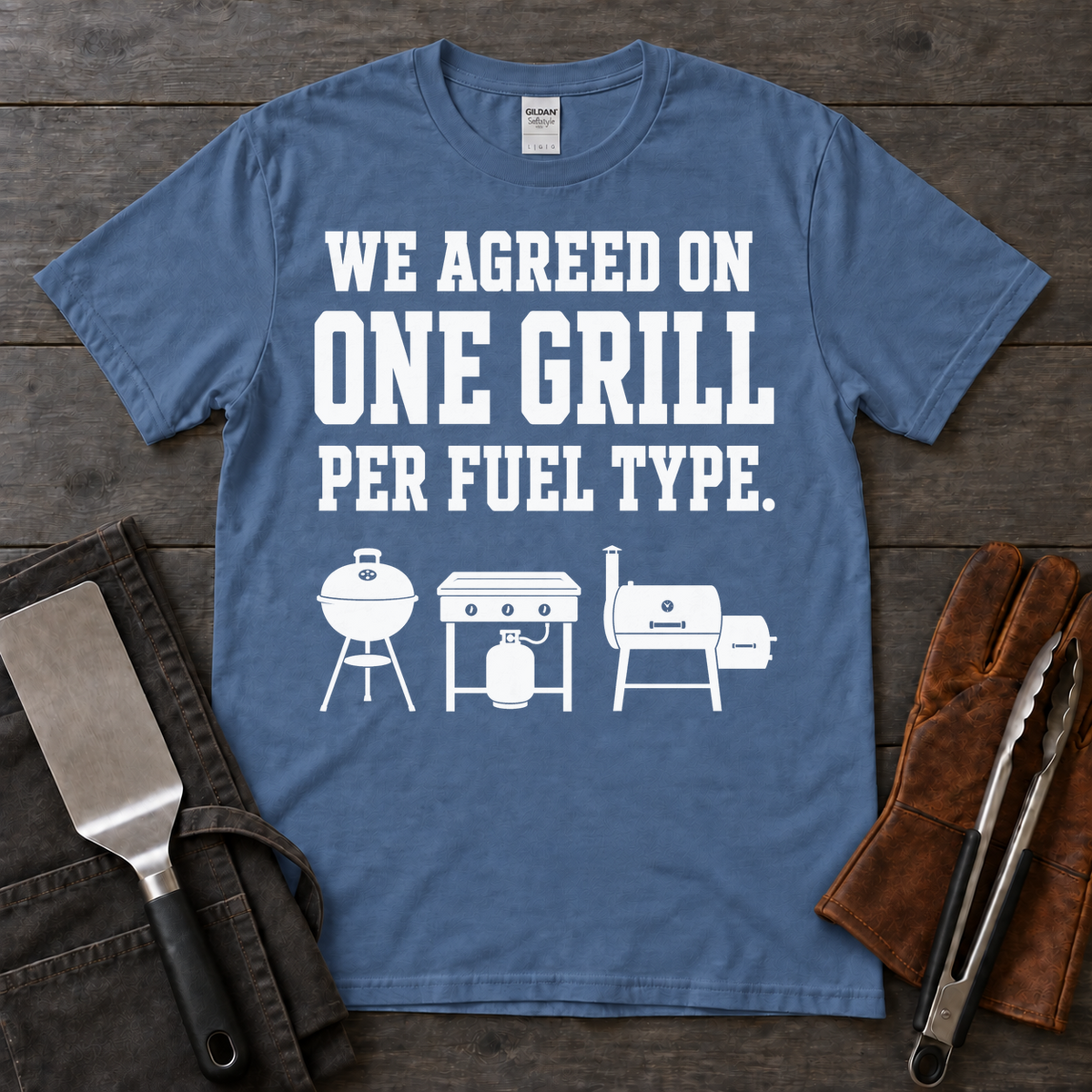 One Grill Per Fuel Type BBQ Tee