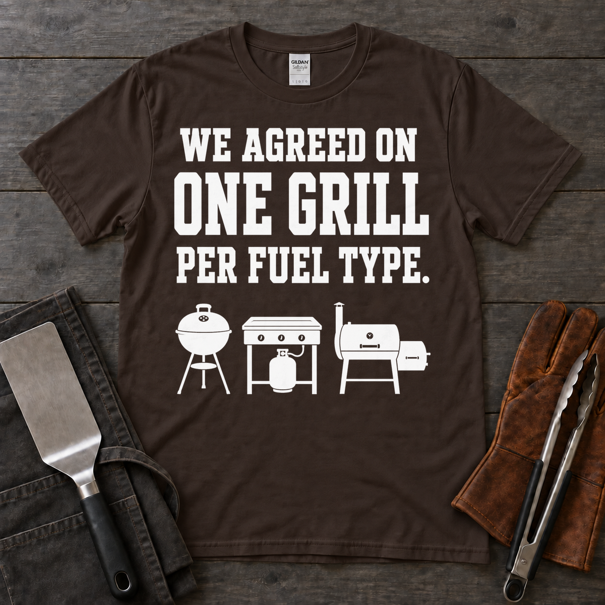 One Grill Per Fuel Type BBQ Tee