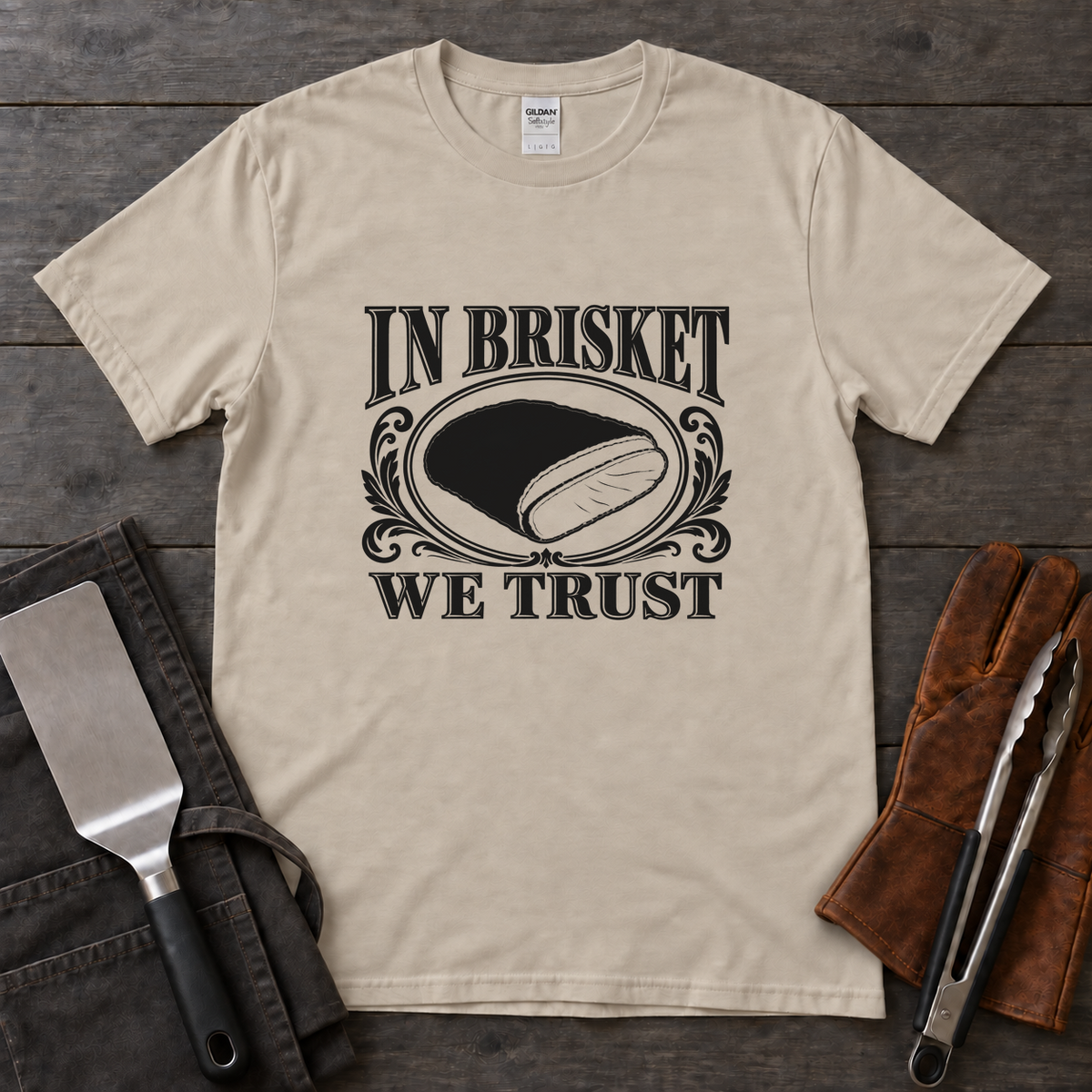 In Brisket We Trust BBQ Tee