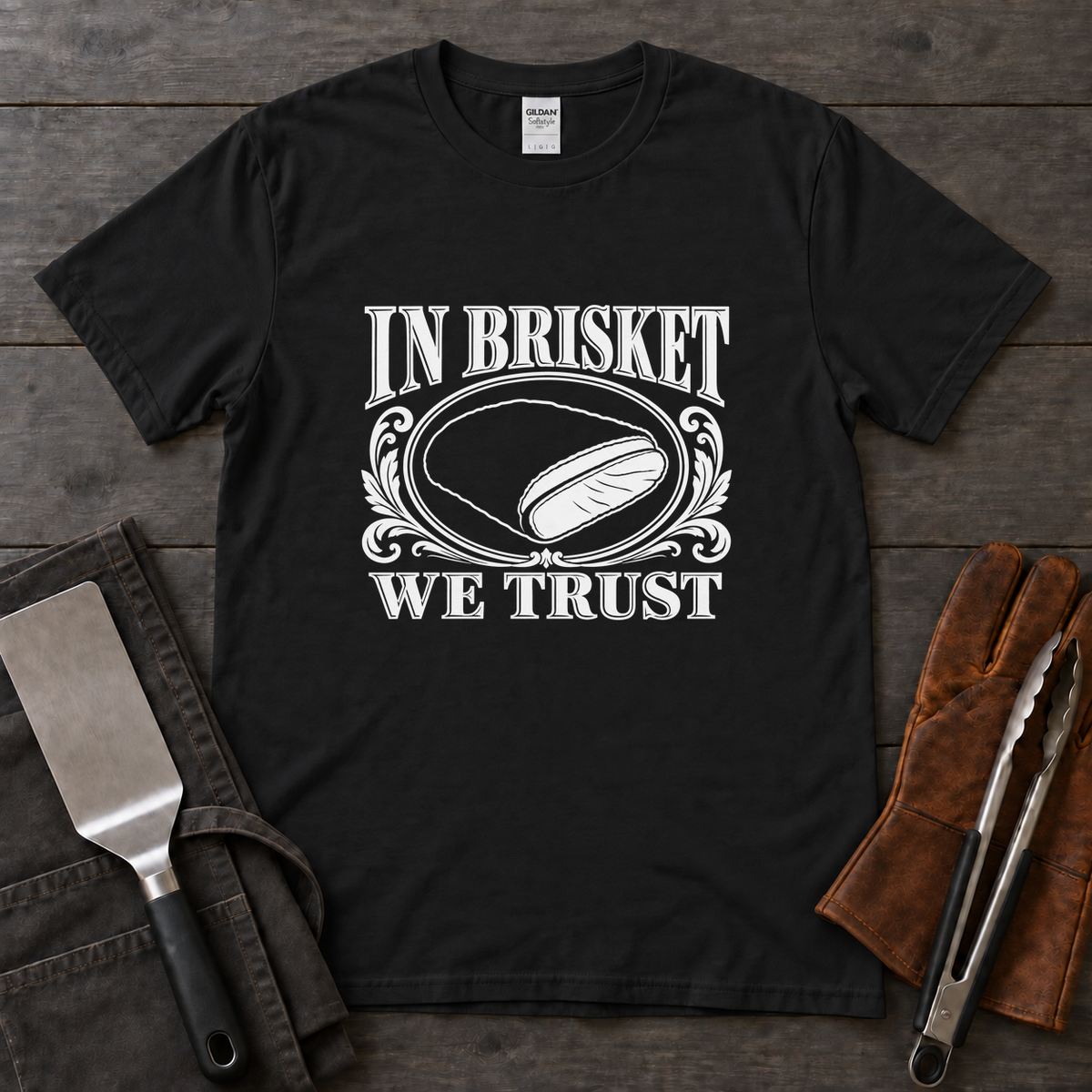In Brisket We Trust BBQ Tee