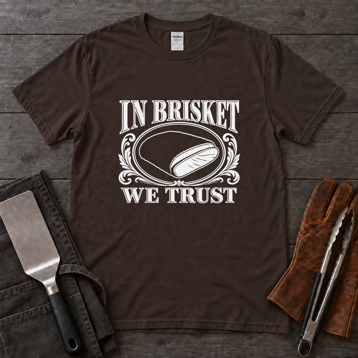 In Brisket We Trust BBQ Tee