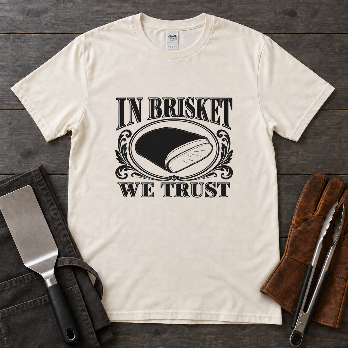 In Brisket We Trust BBQ Tee