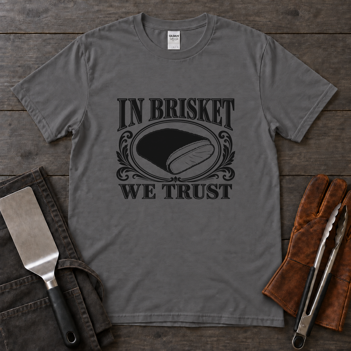 In Brisket We Trust BBQ Tee
