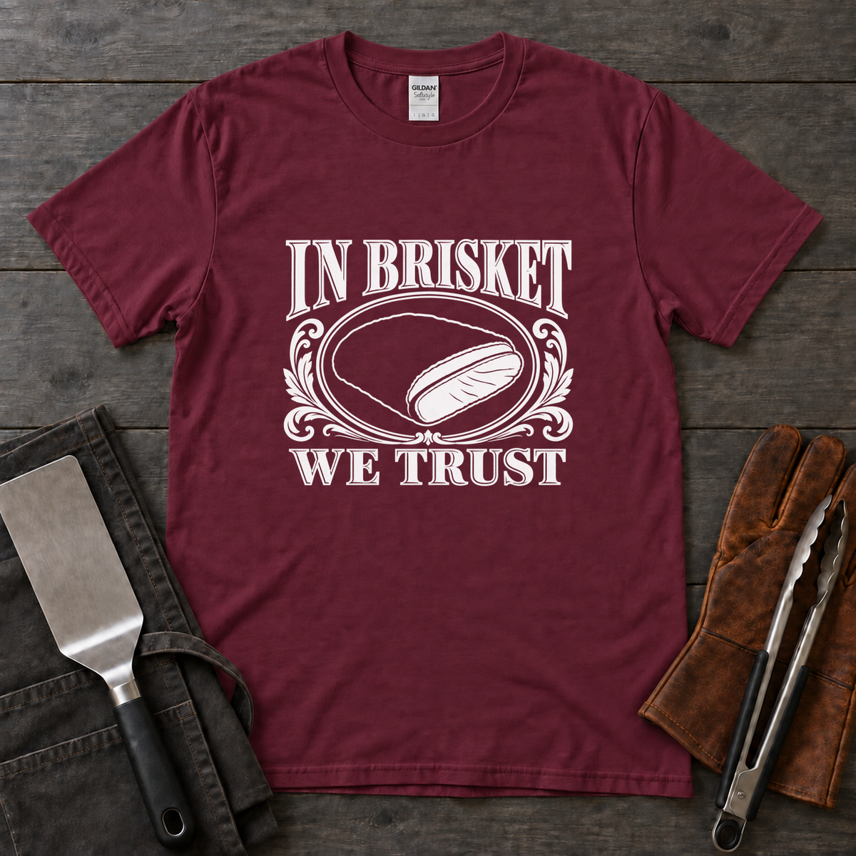 In Brisket We Trust BBQ Tee