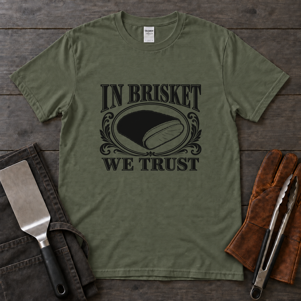 In Brisket We Trust BBQ Tee