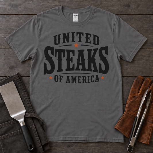 United Steaks of America BBQ Tee