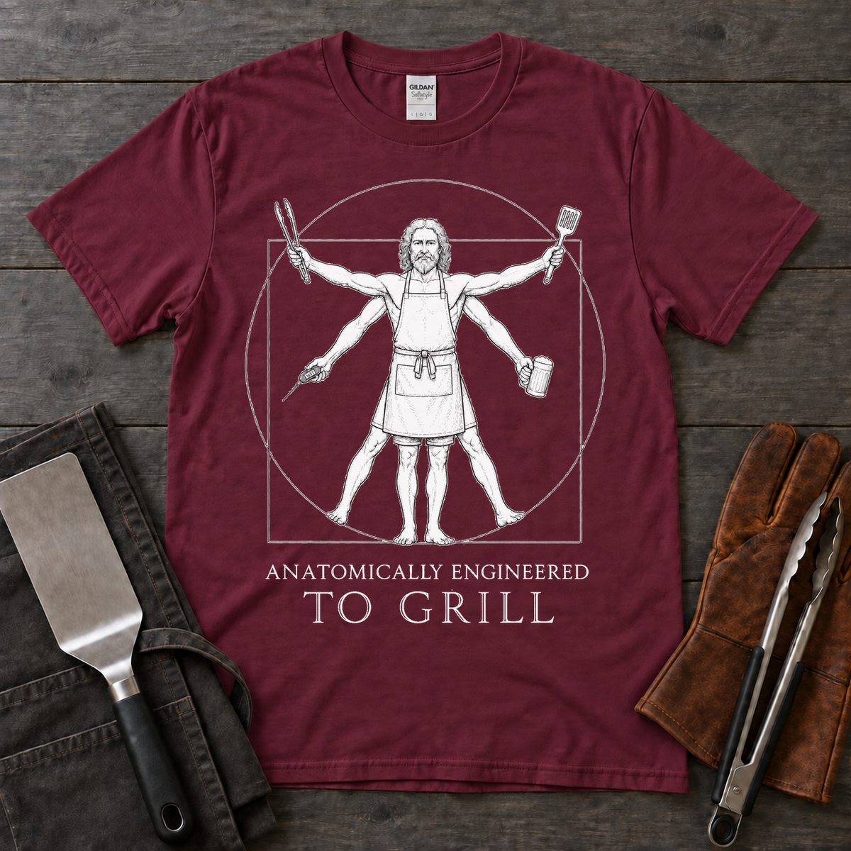 Anatomically Engineered to Grill Tee