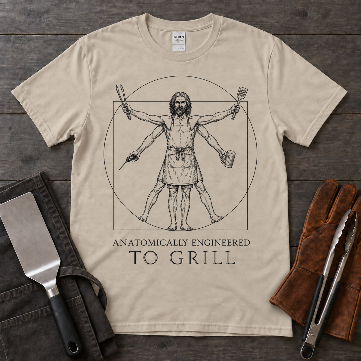 Anatomically Engineered to Grill Tee
