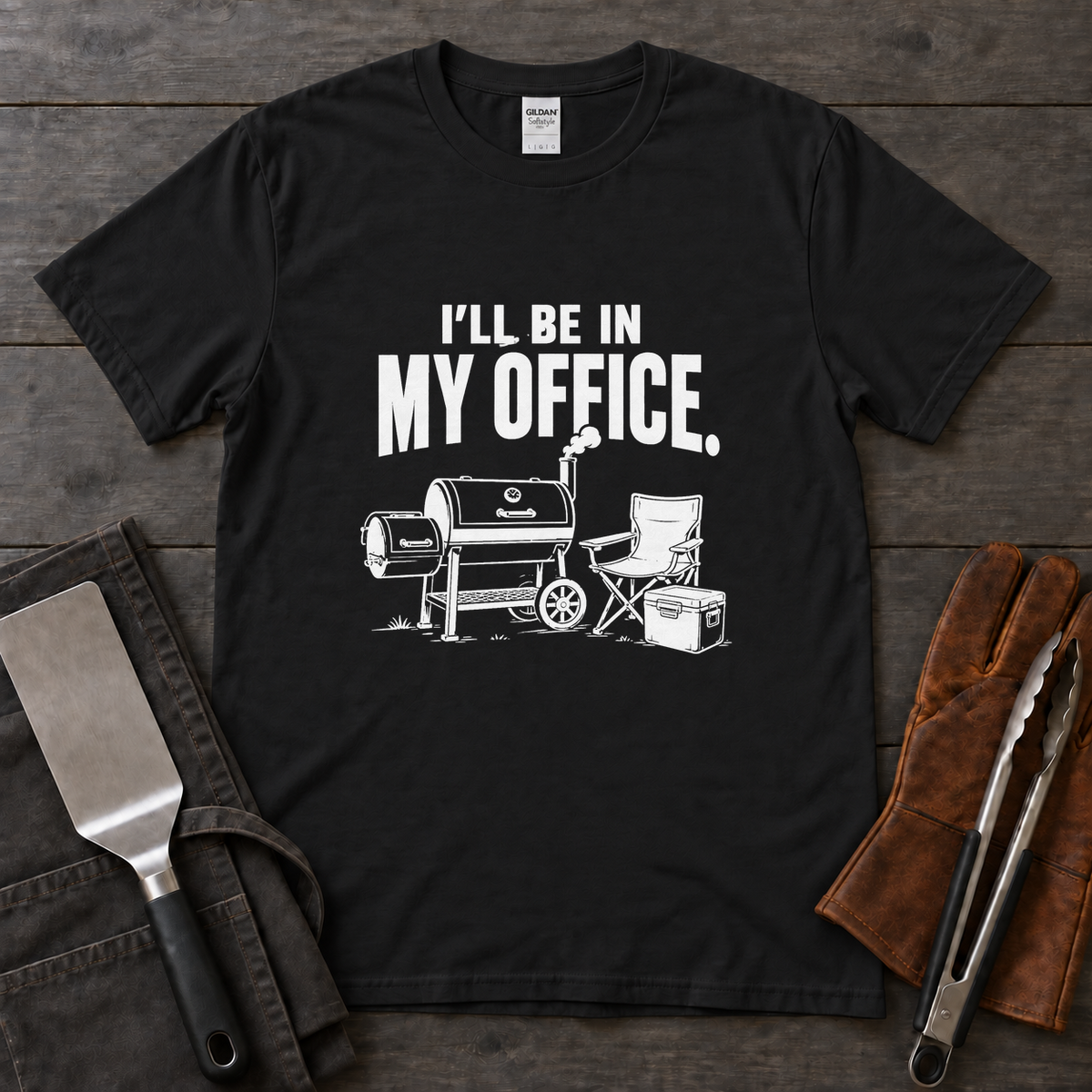 I'll Be in My Office Offset Smoker BBQ Tee