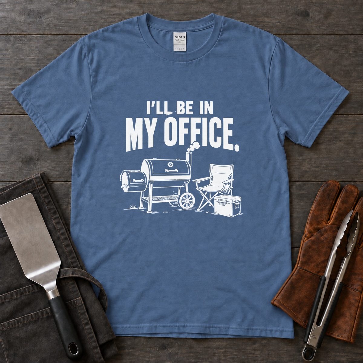 I'll Be in My Office Offset Smoker BBQ Tee