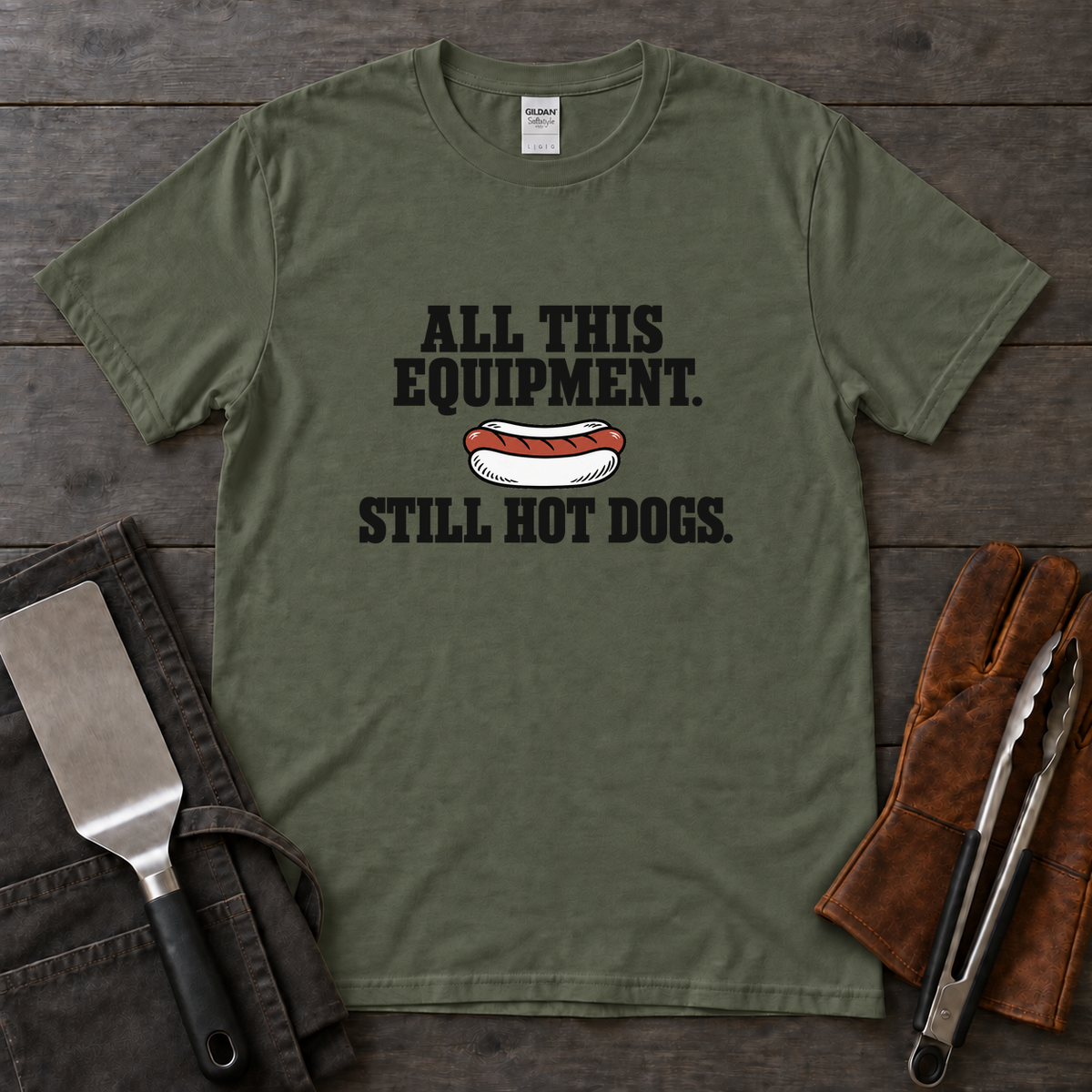 All This Equipment Still Hot Dogs Tee